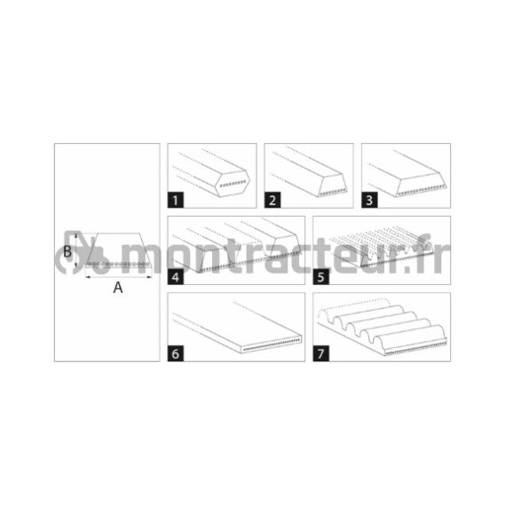 COURROIE TRAPÉZOÏDALE AVX13 X 1275 LA