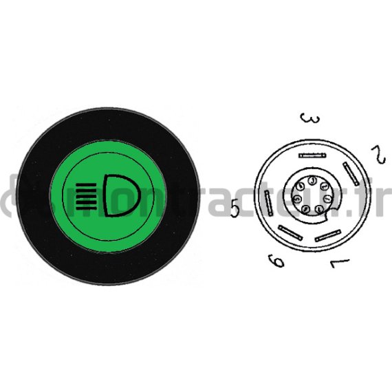 BOUTON POUSSOIR PHARES DE TRAVAIL