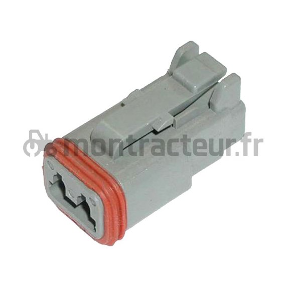CONNECTEUR MÂLE DEUTSCH POUR COSSE FEMELLE - 2 PÔLES