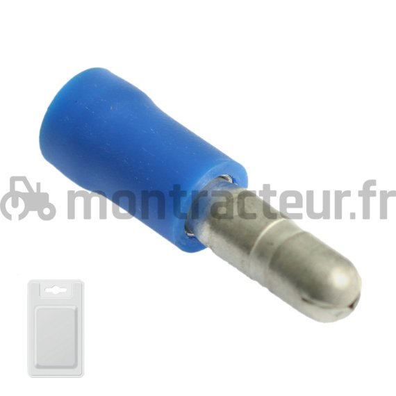COSSE CYLINDRIQUE MÂLE BLEUE - Ø 4 MM - (BLISTER 25 PIÈCES)