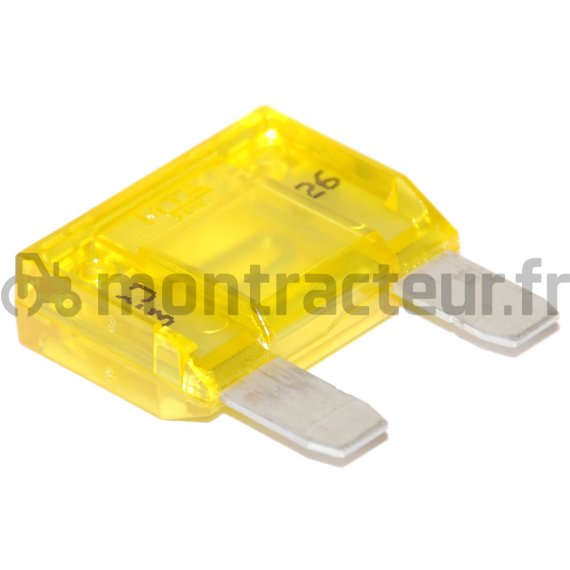 FUSIBLE MAXI FICHES PLATES 20A - JAUNE - (BLISTER 3 PIÈCES)