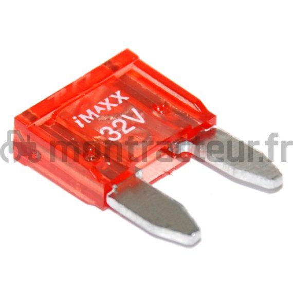 FUSIBLE MINI FICHES PLATES 10A - ROUGE - (BLISTER 50 PIÈCES)