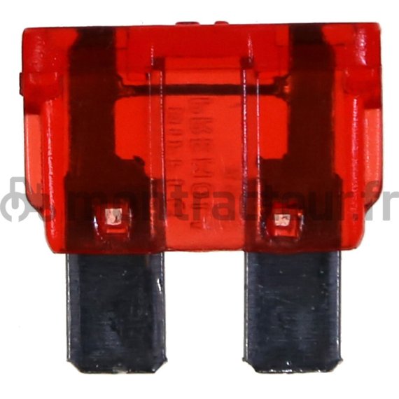 FUSIBLE STANDARD FICHES PLATES 10A - ROUGE (BLISTER 6 PIÈCES)