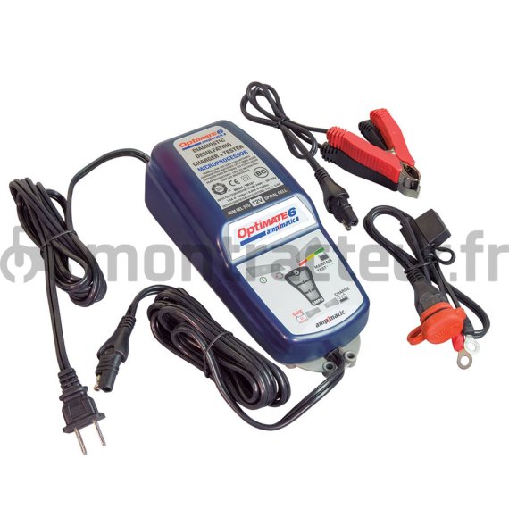 OPTIMATE 6 CHARGEUR + MAINTIEN DE CHARGE 12V/5 AMP.
