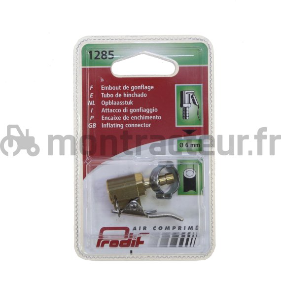 EMBOUT DE GONFLAGE TUYAU 6X13