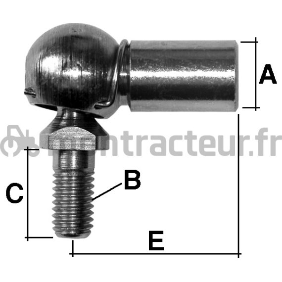 ROTULE M6XVIS M6X14MM - LG 25.0MM