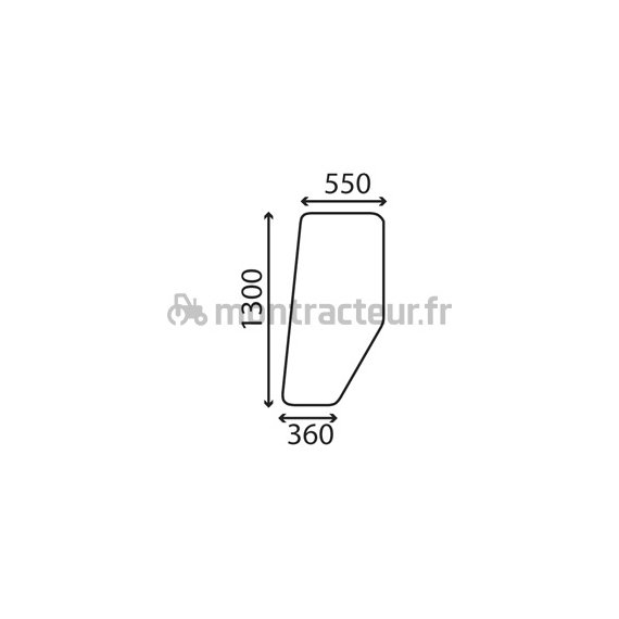 VITRE DE PORTE PLATE - TEINTÉE