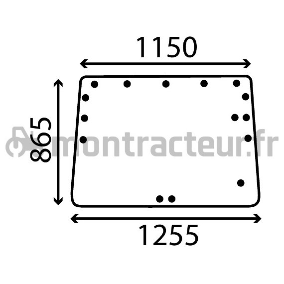 VITRE ARRIÈRE PLATE - TEINTÉE