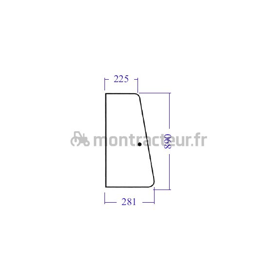 VITRE DE PORTE SUPÉRIEURE - AVANT - OUVRANTE - PLATE - TEINTÉE