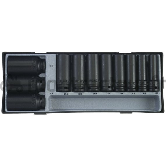 JEU DE DOUILLES A IMPACT 6 PANS 1/2'' - 85MM - 12-32 MM (BLISTER 11 PIÈCES)