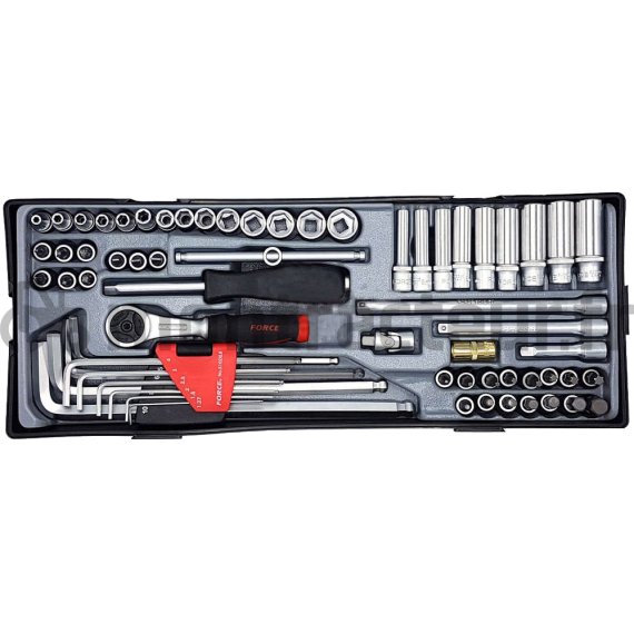 JEU DE DOUILLES 1/4' + ACCESSOIRES (BLISTER 65 PIÈCES)