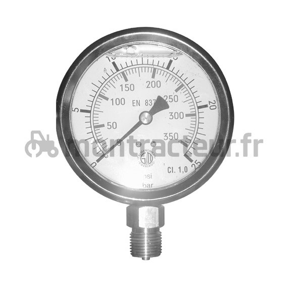 MANOMÈTRE 0-600BAR - 1/4 - Ø 63MM