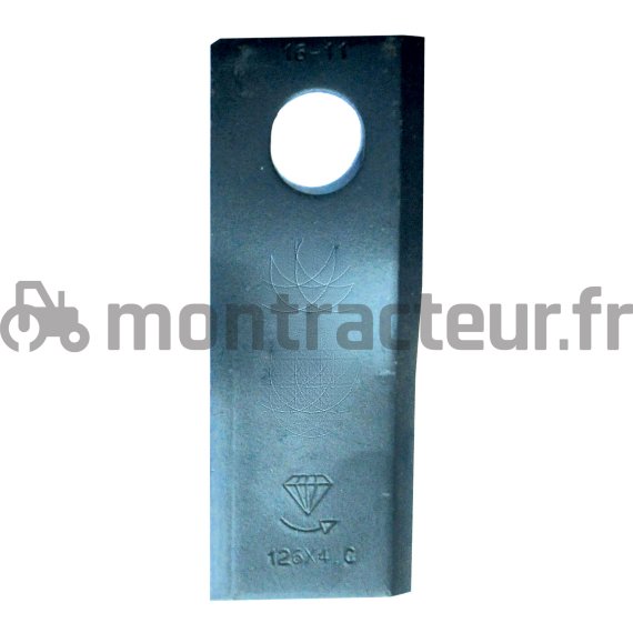 COUTEAU DE FAUCHEUSE DROIT 96 X 48 X 4 MM - Ø 19 MM (BLISTER 25 PIÈCES)