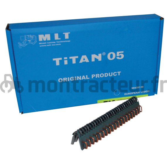 AGRAFES TITAN BOÎTE DE 12 TIGE ACIER INOX 135 MM