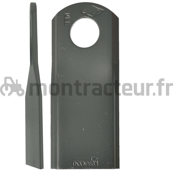 COUTEAU DE FAUCHEUSE DROIT 116 X 48 X 4 MM - Ø 20.5 MM (BLISTER 1 PIÈCE)
