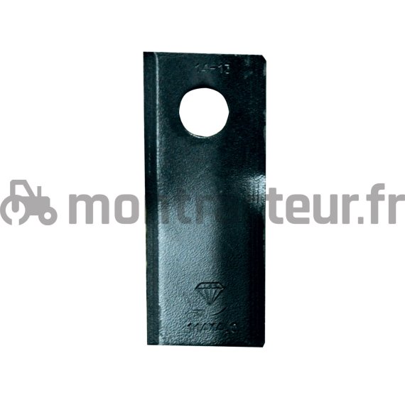 COUTEAU DE FAUCHEUSE DROIT 115 X 48 X 4 MM - Ø 19 MM (BLISTER 1 PIÈCE)