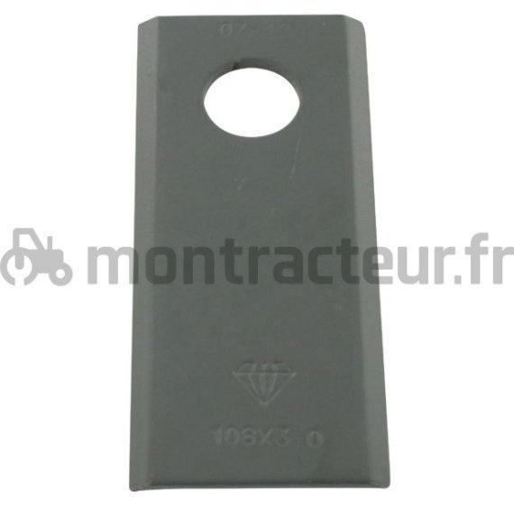 COUTEAU DE FAUCHEUSE 108 X 46 X 3 MM - Ø 21 MM (BLISTER 1 PIÈCE)