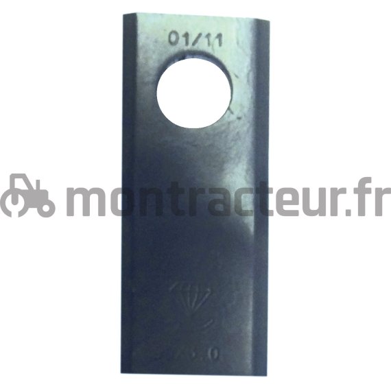 COUTEAU DE FAUCHEUSE GAUCHE 122 X 45 X 4 MM - Ø 18.30 MM (BLISTER 1 PIÈCE)