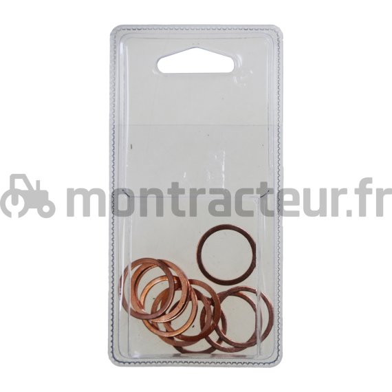 JOINT CUIVRE Ø 22 X 27 X 1.5 MM - (BLISTER 10 PIÈCES)