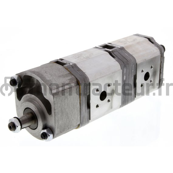 POMPE HYDRAULIQUE DOUBLE 14 + 11 CC VERSION AVEC CONTRE PALIER