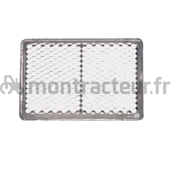 CATADIOPTRE BLANC A COLLER RECTANGULAIRE - 56 X 39 MM