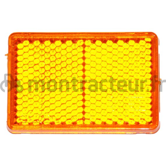 CATADIOPTRE ORANGE A COLLER RECTANGULAIRE - 56 X 39 MM