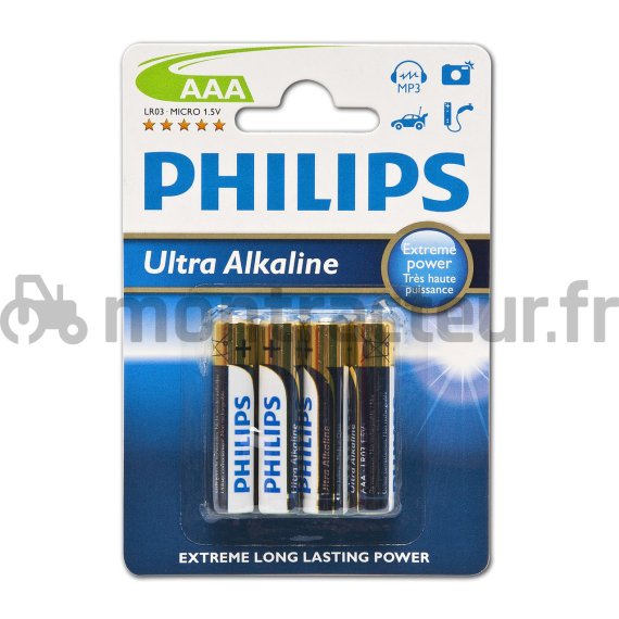 PILES ULTRA ALKALINE LR03/AAA (BLISTER 4 PIÈCES)