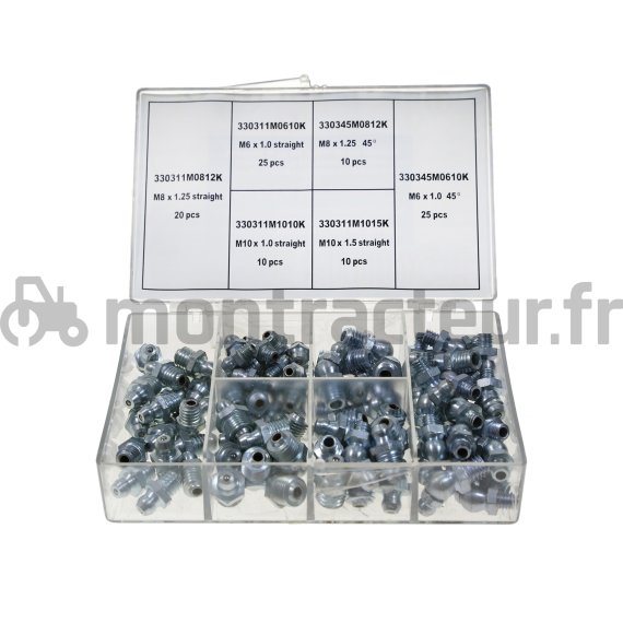 ASSORTIMENT DE GRAISSEURS 100 PIÈCES COFFRET
