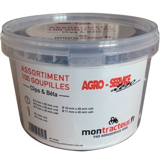 ASSORTIMENT DE CLIPS ET GOUPILLES SEAU - SP AGS 2000