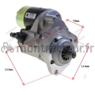 DÉMARREUR AVEC RÉDUCTEUR 24 V - 4.2 KW - 11 Z