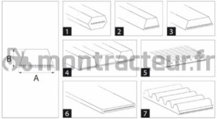 COURROIE POLY-V 8PK X 2220 LA