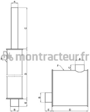 SILENCIEUX D'ÉCHAPPEMENT Ø INTÉRIEUR 70 - L. 1200 MM