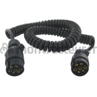 RALLONGE SPIRALE 7 PÔLES 5 M - MÂLE/MÂLE - 5 X 0.50 MM²
