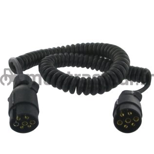 RALLONGE SPIRALE 7 PÔLES 5 M - MÂLE/MÂLE -5 X 0.50 MM2 (BLISTER 1 PIÈCE)