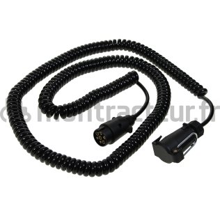 RALLONGE SPIRALE 7 PÔLES 7 M - MÂLE/FEMELLE - 7 X 0.75 MM²