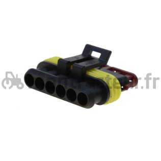 CONNECTEUR SUPERSEAL 1.5 MM MÂLE POUR COSSE FEMELLE - 6 PÔLES