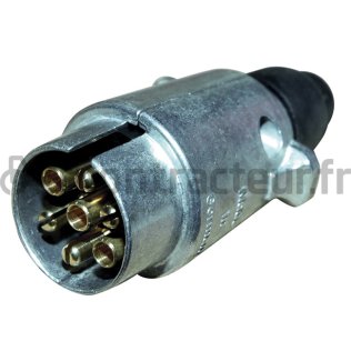 FICHE ALUMINIUM 7 PÔLES 12V - CONNEXIONS A VIS