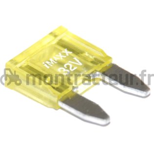 FUSIBLE MINI FICHES PLATES 20A - JAUNE - (BLISTER 25 PIÈCES)