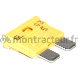 FUSIBLE STANDARD FICHES PLATES 20A - JAUNE (BLISTER 10 PIÈCES)