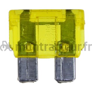 FUSIBLE STANDARD FICHES PLATES 20A - JAUNE (BLISTER 6 PIÈCES)