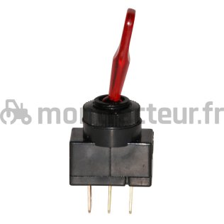 INTERRUPTEUR A LEVIER ON-OFF + LED ROUGE