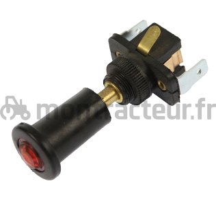 INTERRUPTEUR A TIRETTE A VOYANT ROUGE - (BLISTER 1 PIÈCE)