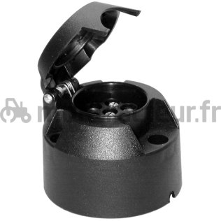 PRISE PLASTIQUE 7 PÔLES - RACCORDS A FICHE - 12V.