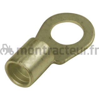 SOULIER DE CÂBLE ROND LAITON 16 MM2 - Ø 8 MM (BLISTER 5 PIÈCES)