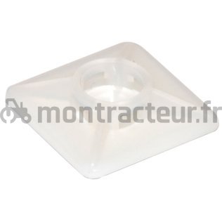 SUPPORT ADHÉSIF BLANC 29X29 MM - PASSAGE MAX. 6 MM