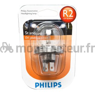 AMPOULE 12V - 45/40W - P45T - R2 - (BLISTER 2 PIÈCES)