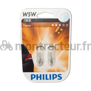 AMPOULE 12 V - 5W - W2.1X9.5D - W5W - (BLISTER 2 PIÈCES)