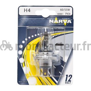 AMPOULE 12V - 60-55W - P43T - H4 - (BLISTER 1 PIÈCE)