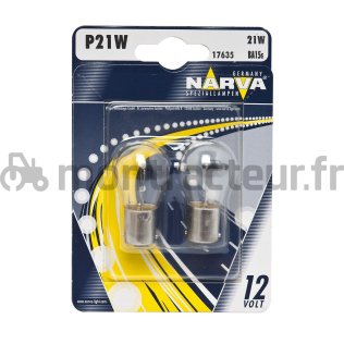 AMPOULE 12V - P21W - BAU15S - (BLISTER 2 PIÈCES)