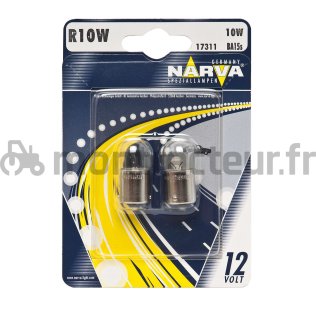 AMPOULE 12V - R10W - BA15S - (BLISTER 2 PIÈCES)